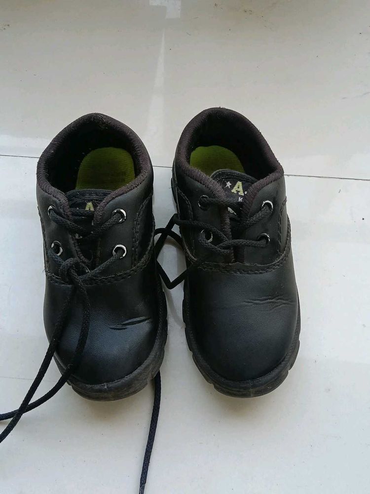 Black Lace-Up Shoes for Kids