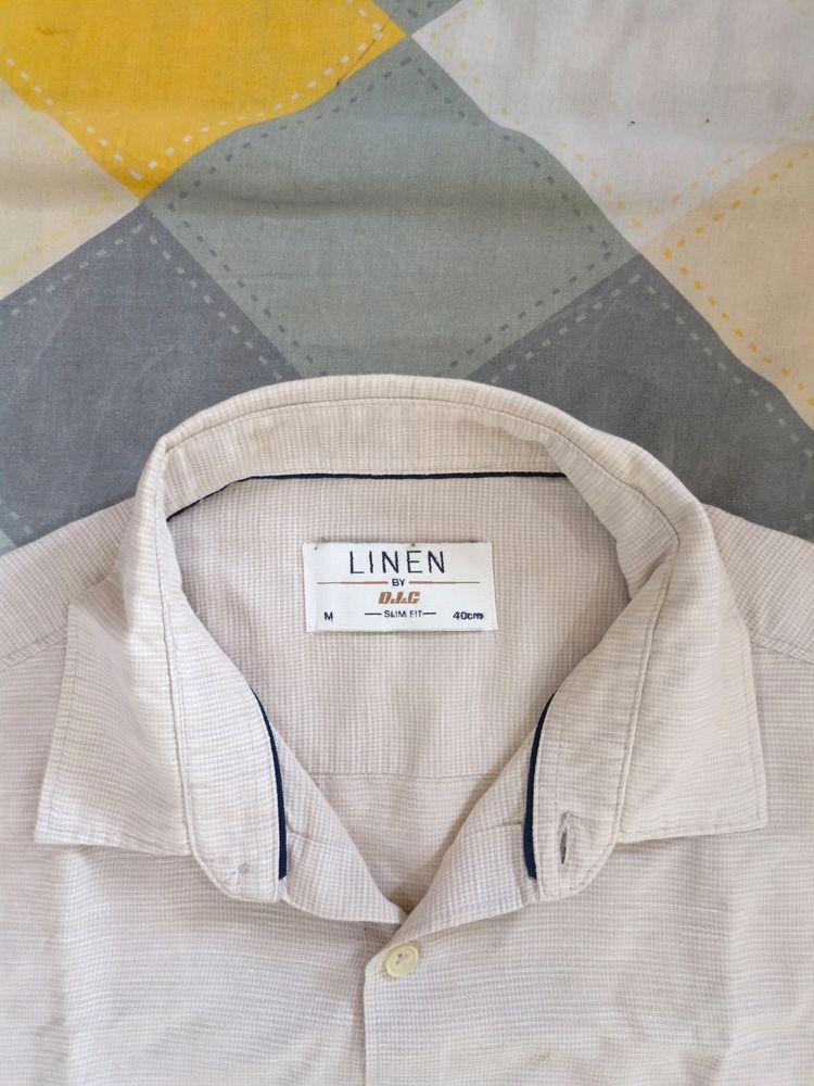 DJ &amp;C Pure Linen Shirt 40 inch Chest Diwali Offer