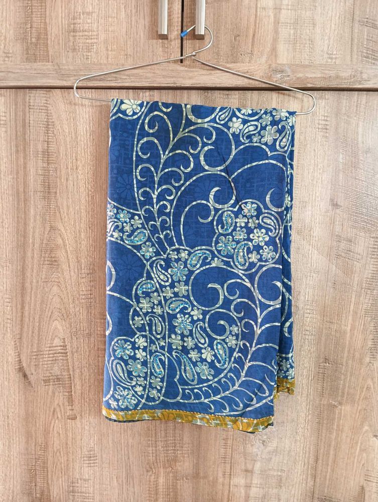 BLUE GEORGETTE SAREE