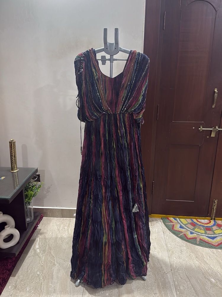Boho Striped Maxi Gown