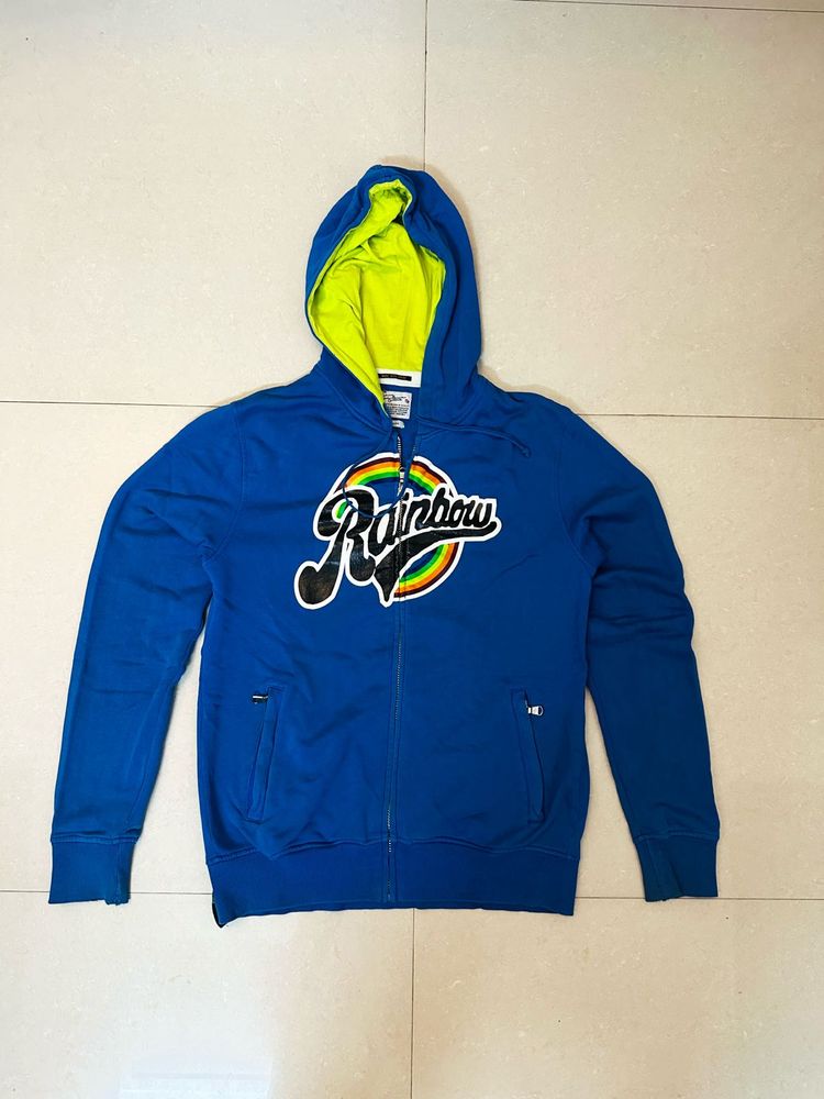 Blue Rainbow Zip-Up Hoodie 🇺🇸