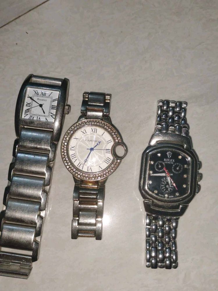 Set of 3 Elegant Watches