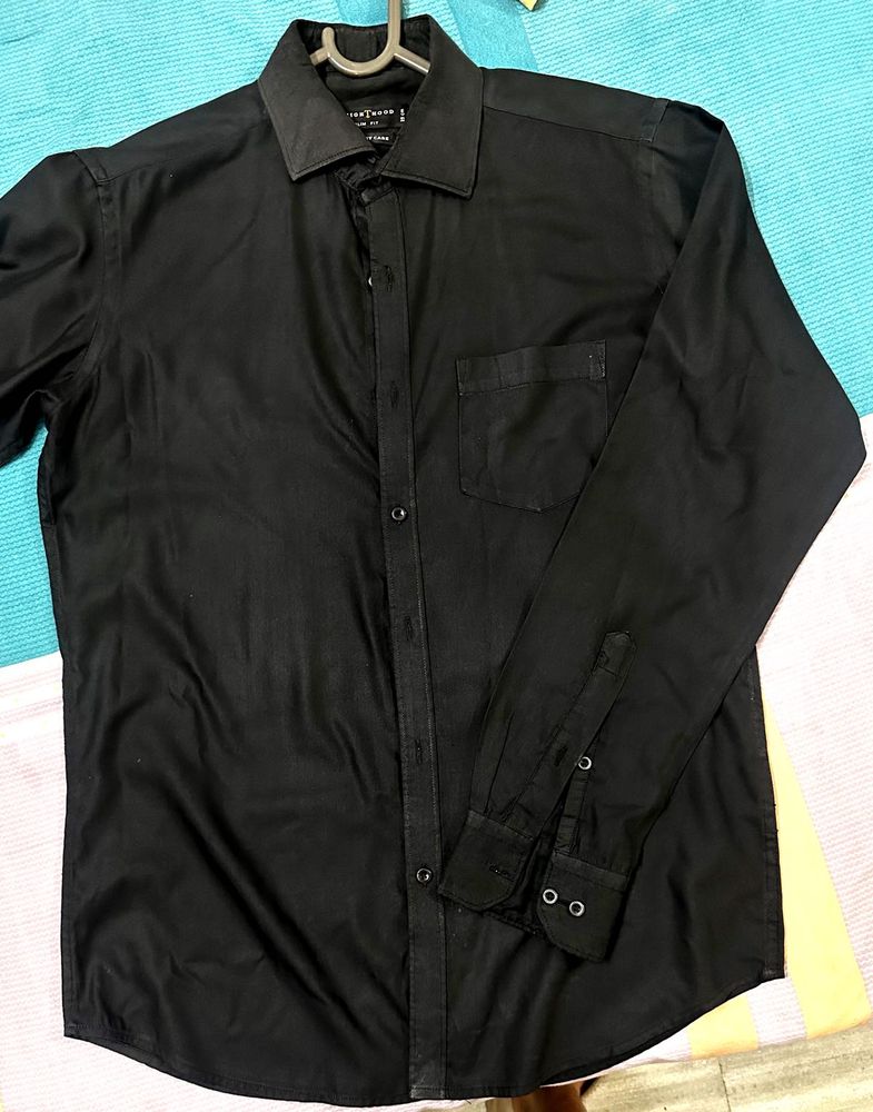 Classic Black Long Sleeve Men's Shirt