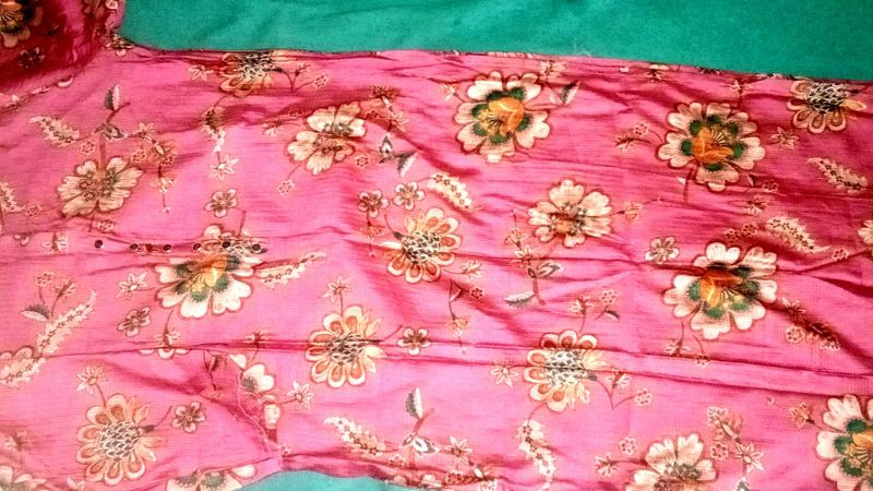 Beautiful Pink Floral Saree