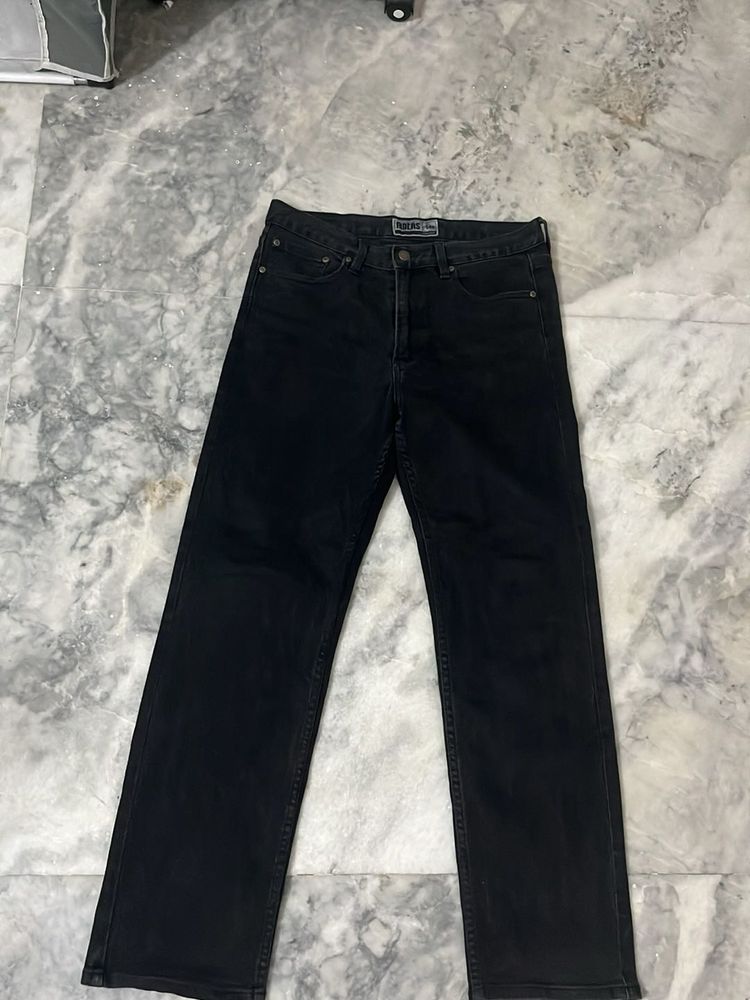 Classic Black Straight Leg Jeans