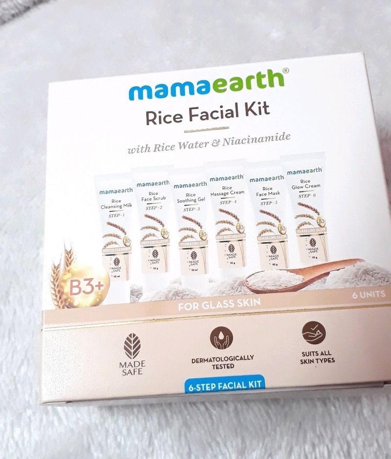 Mamaearth Rice Facial Kit With Water &amp; Niaci