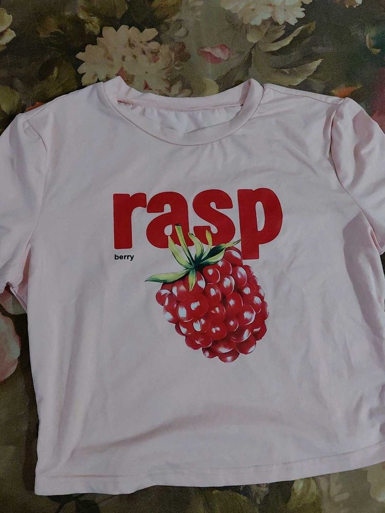 Cute Pink Raspberry Graphic Tee