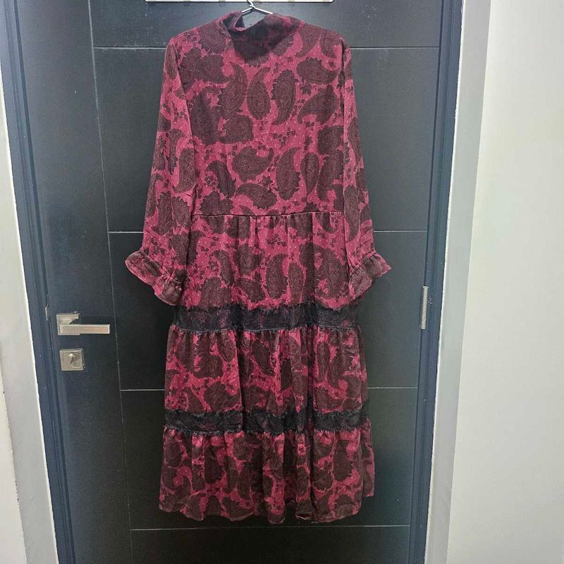Boho Paisley Midi  Dress