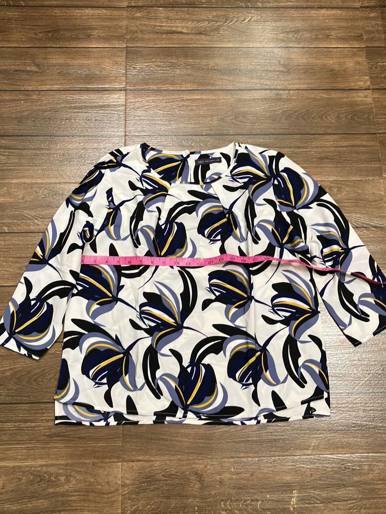 Marks And Spencer Floral Print 3/4 Sleeve Blouse