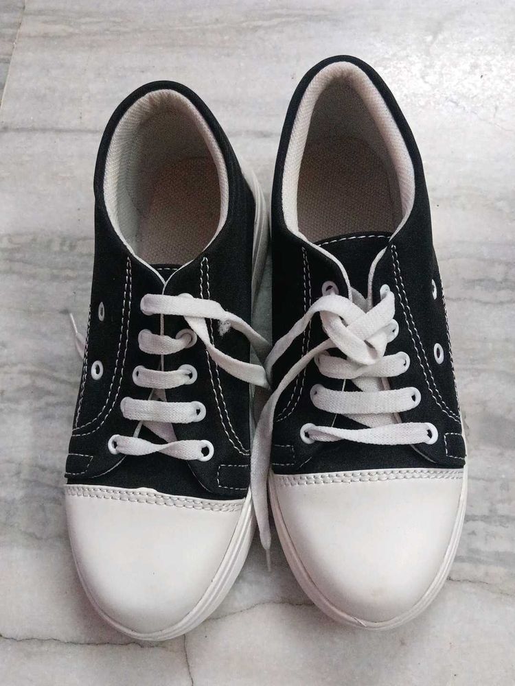 Classic Black and White Sneakers