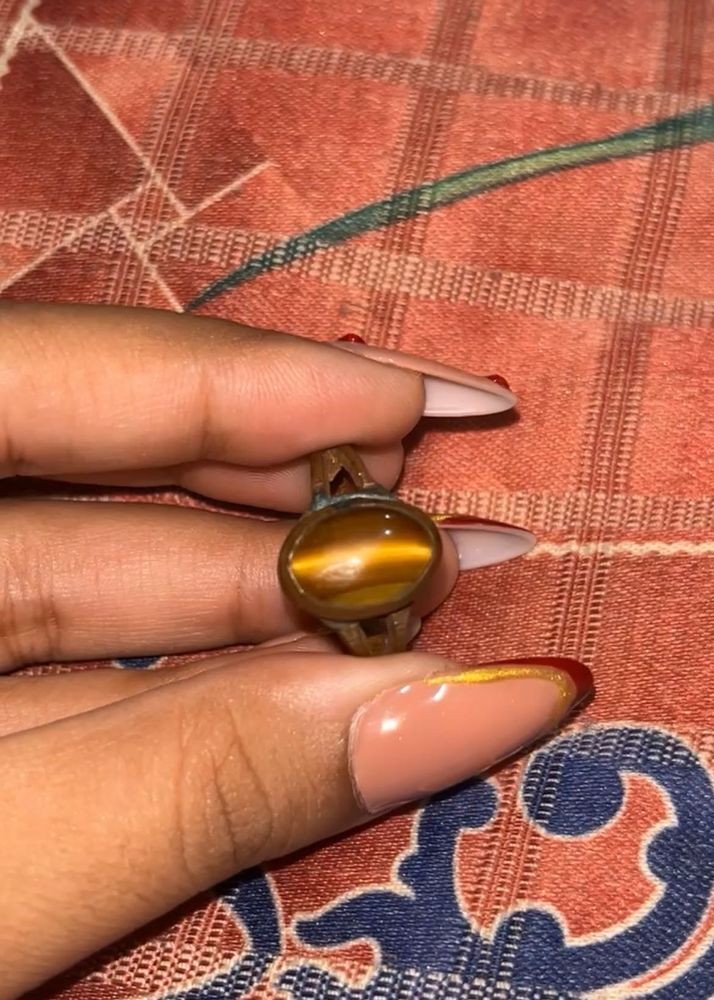 Tiger's Eye Stone Ring