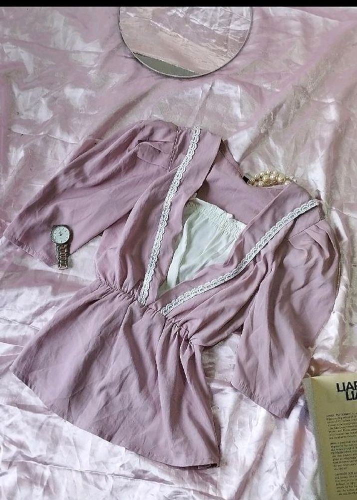 Korean Lavender Cute Top 💞
