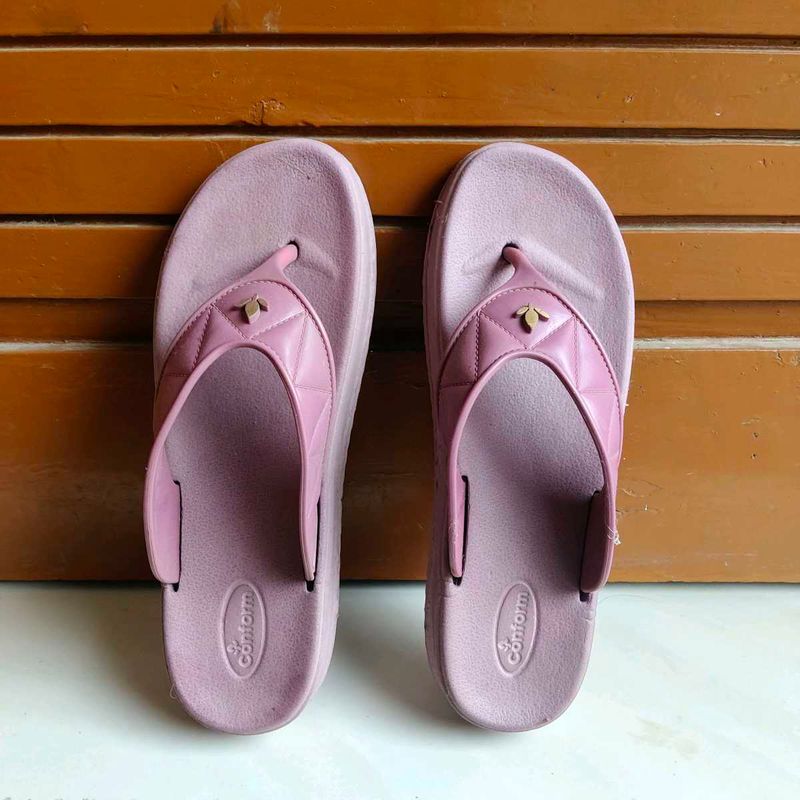 Comfortable Women's Pink Flip Flops