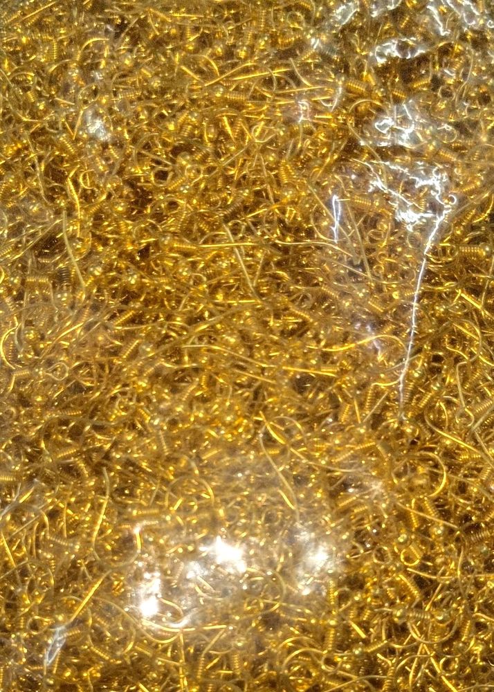 Eyerring,Eye pin Golden  jewelry making combo 100p