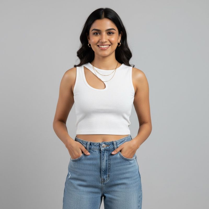 Cut Out Crop Top