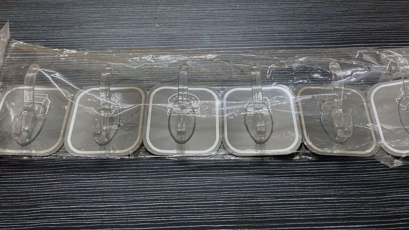 Adhesive Wall Hooks - Pack of 6