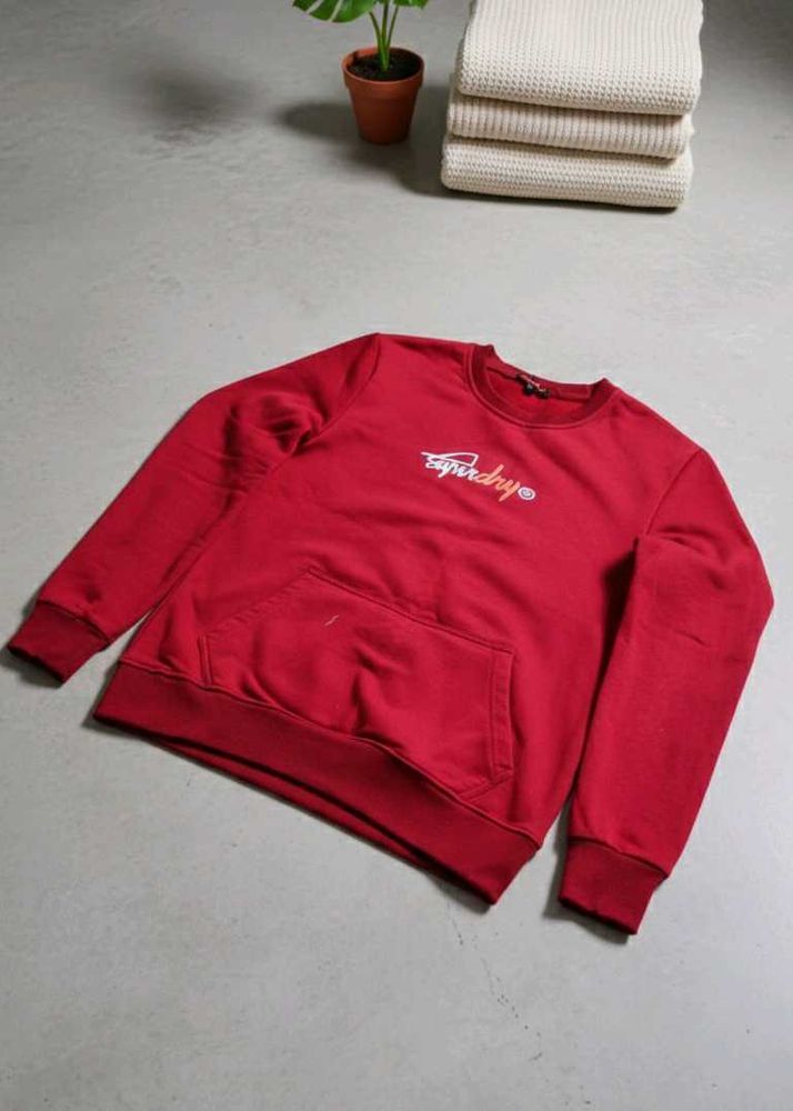 Superdry Red Pullover Sweatshirt