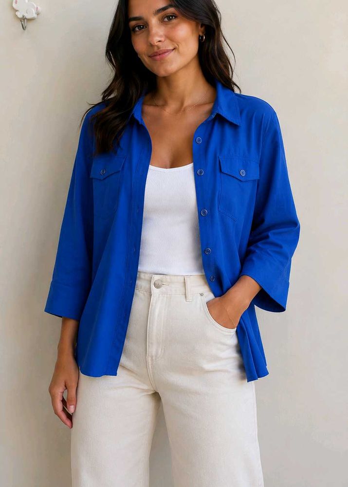 Blue Button-Up Shirt