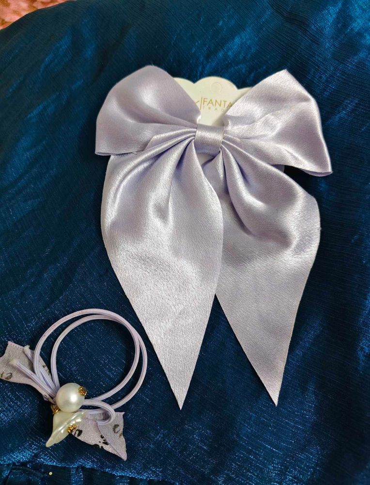 Bow Hair Clip &amp; Scrunchie Set