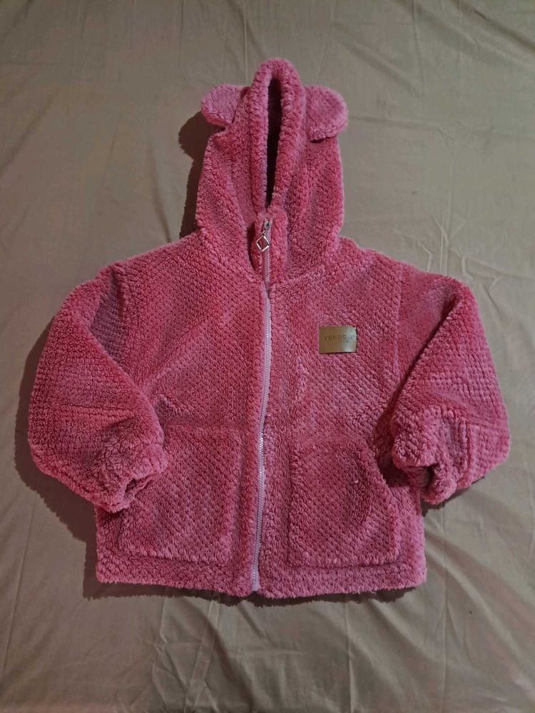Cute Pink Bear Ear Hoodie