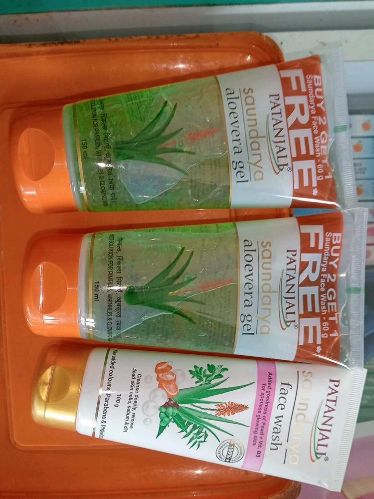 Patanjali Aloe Vera Gel &amp; Face Wash Combo