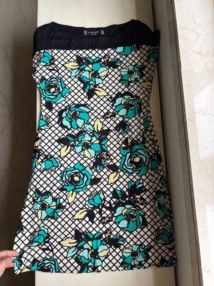 Floral Print Knee-Length Dress