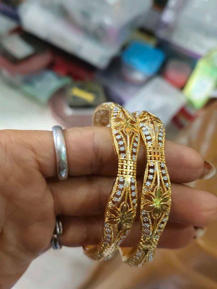 women golden bangles