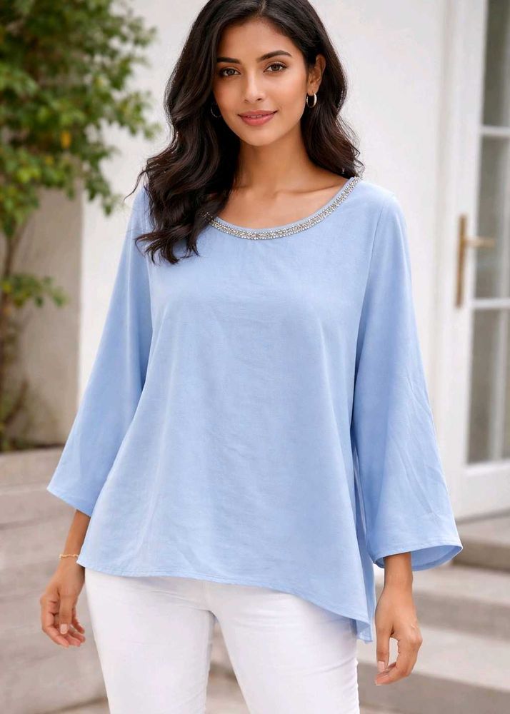 Stylish Embellishe Blouse and one blue to