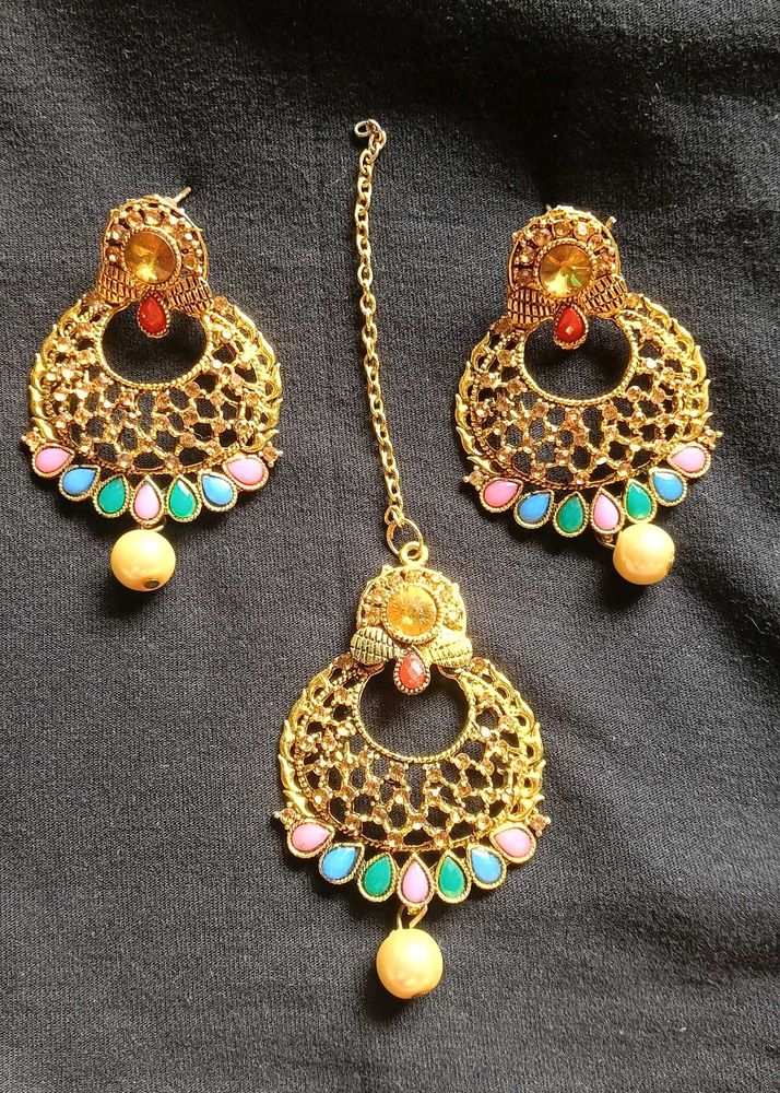 Gold Tone Ethnic Jewellery Set