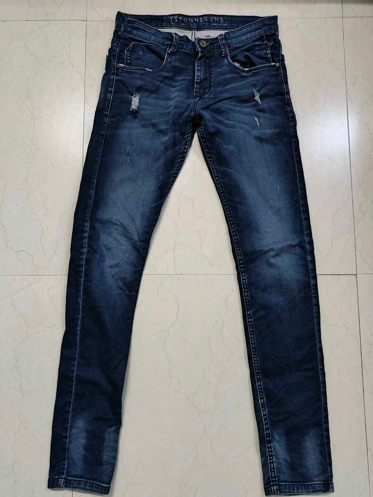 Distressed Faded Blue Jean | Used | Waist 30