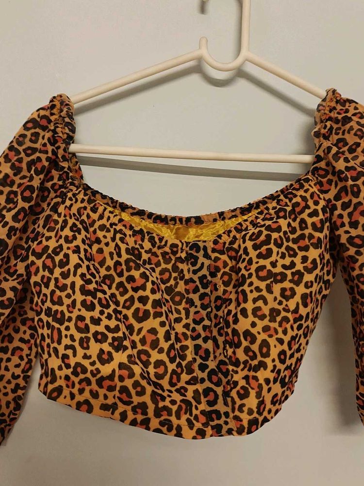 Leopard Print ready to wear saree with readymade b