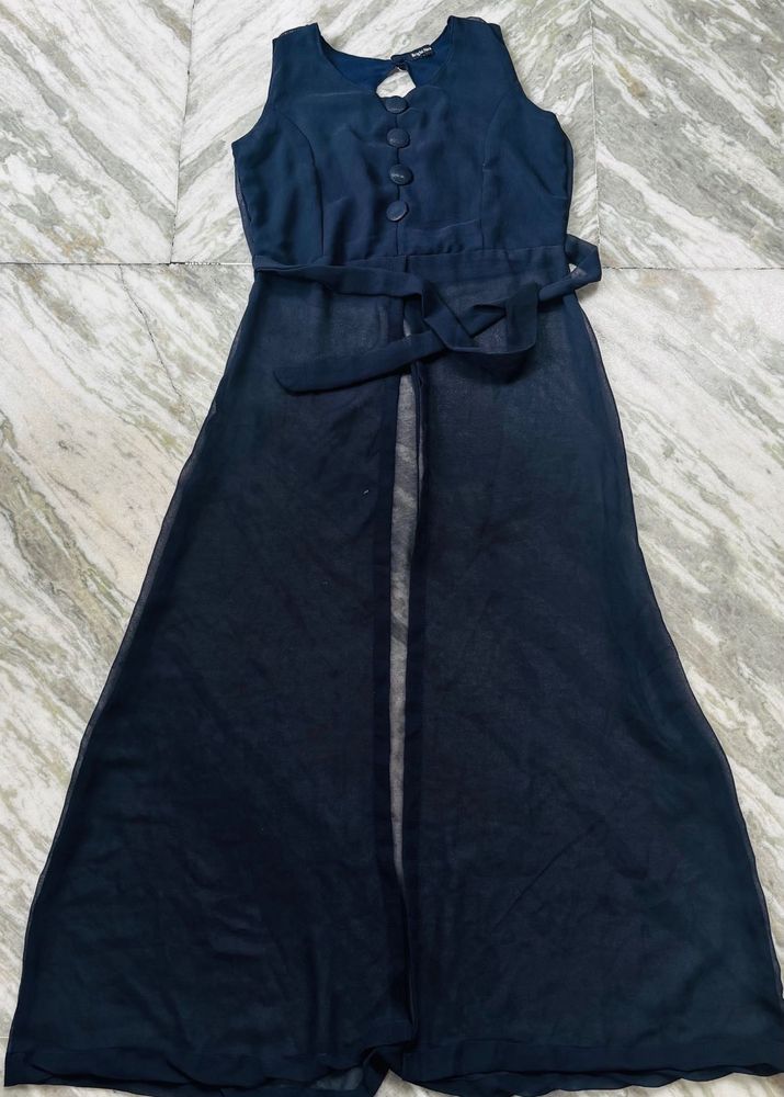 Elegant Navy Blue Ethnic Gown
