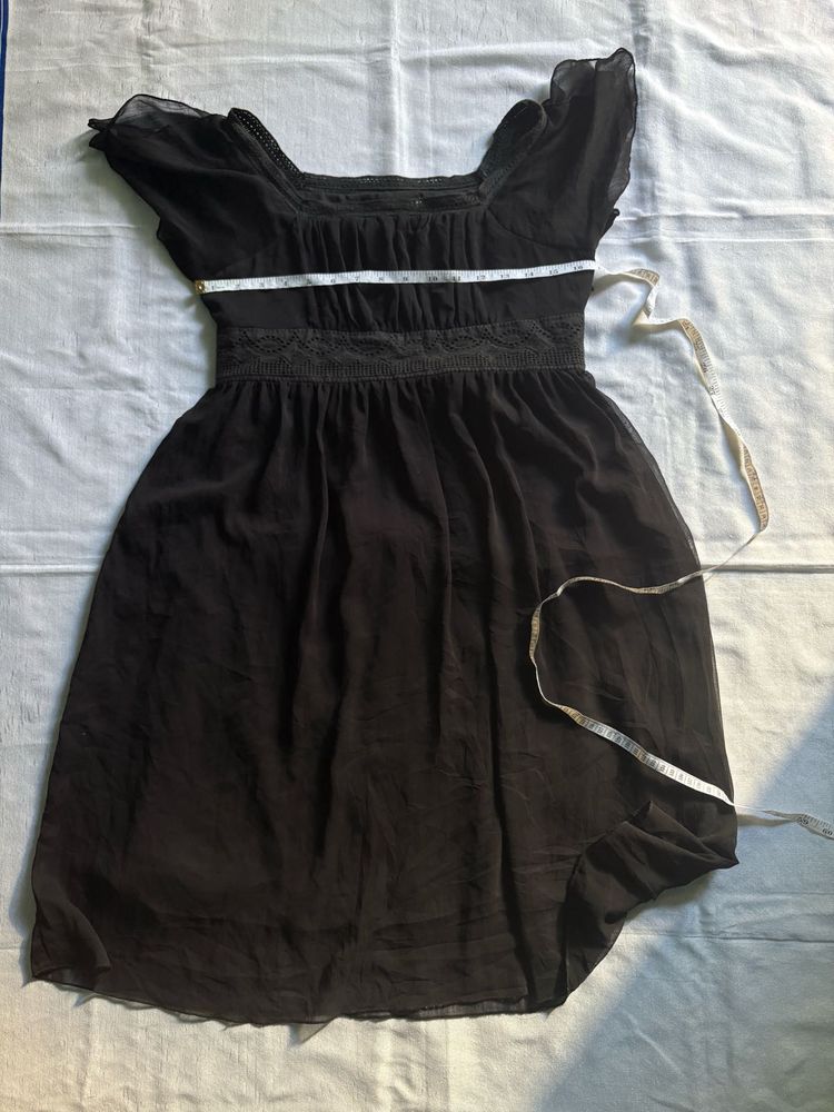 Sheer Black Short Dress
