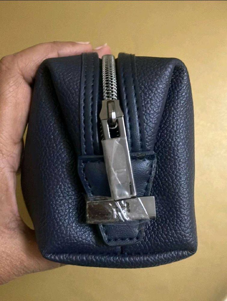 Stylish Blue Leather Pouch