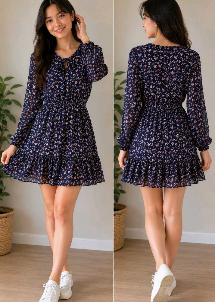 Cute Floral Print Dress