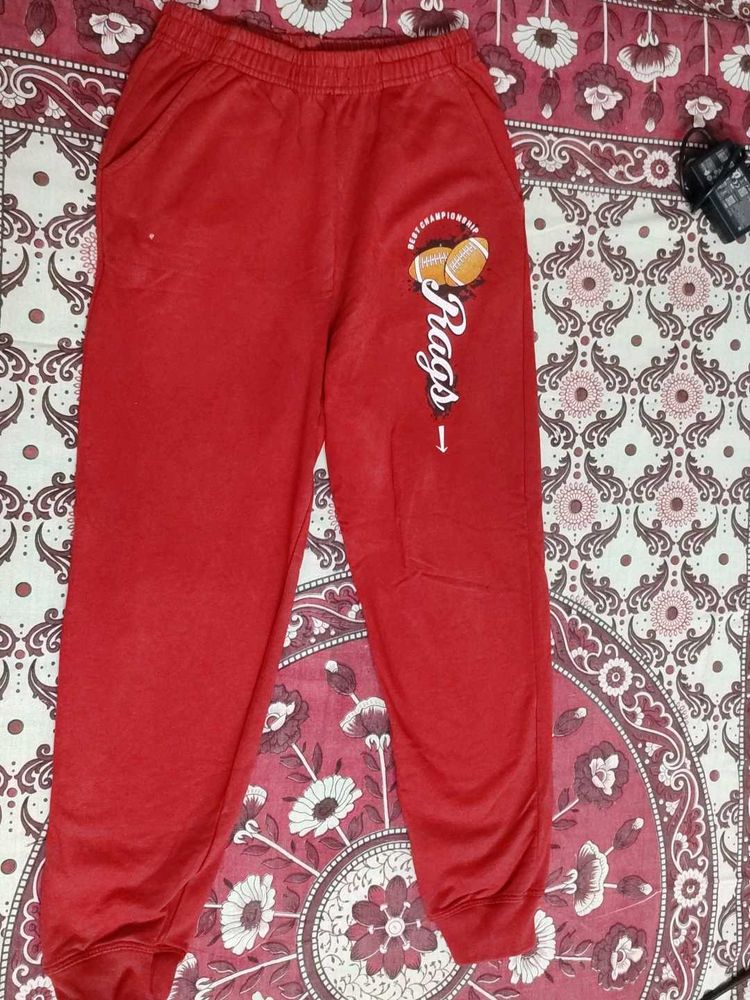 Red Athletic Jogger Pants