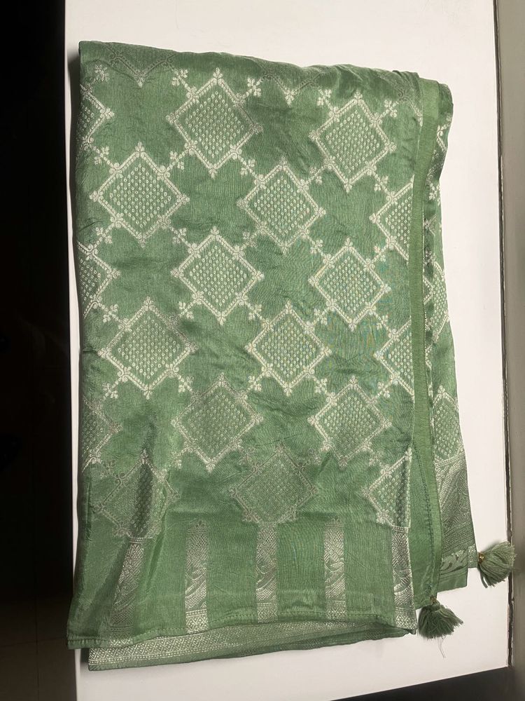 Elegant Green Silk Saree
