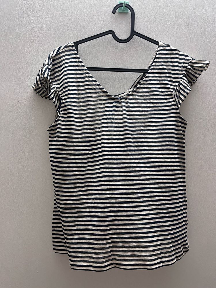 Fame forever - Classic Striped V-Neck Top -