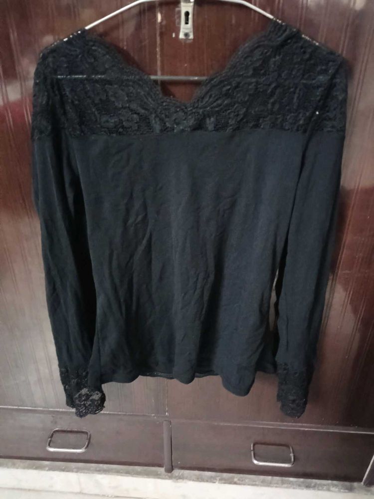 Elegant Black Lace Top