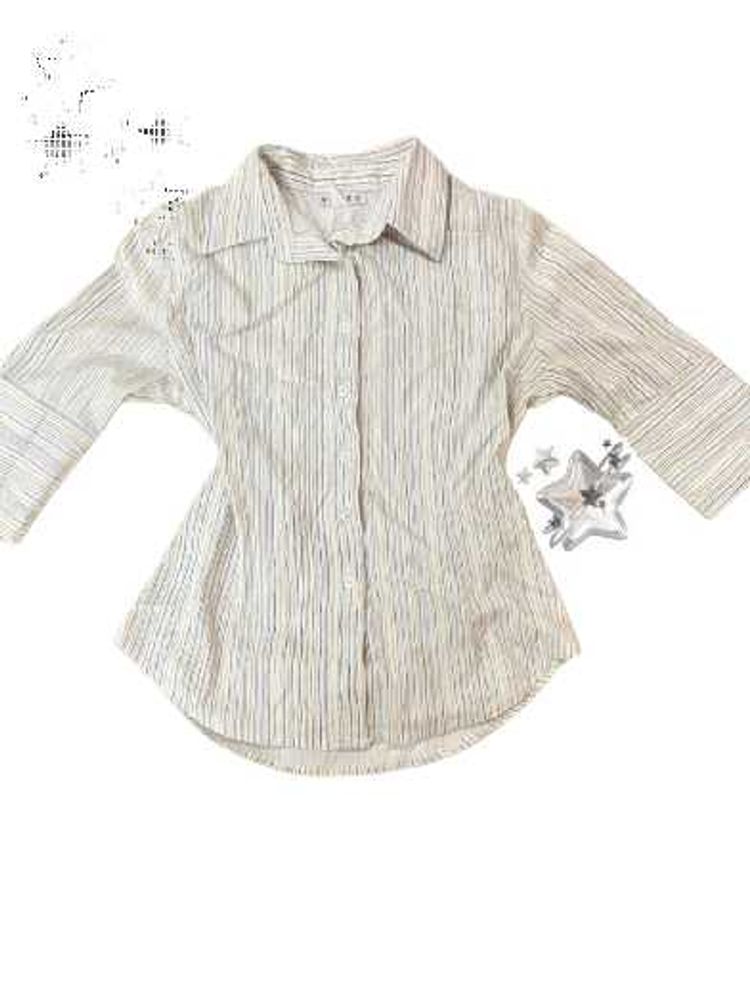 pinstriped button-Down Shirt