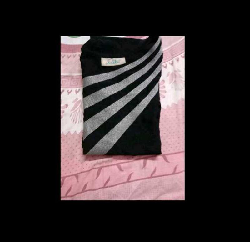 Striped Black Kurti