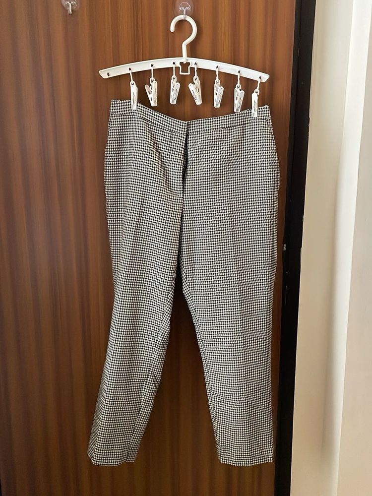 Classic Gingham Print Trousers
