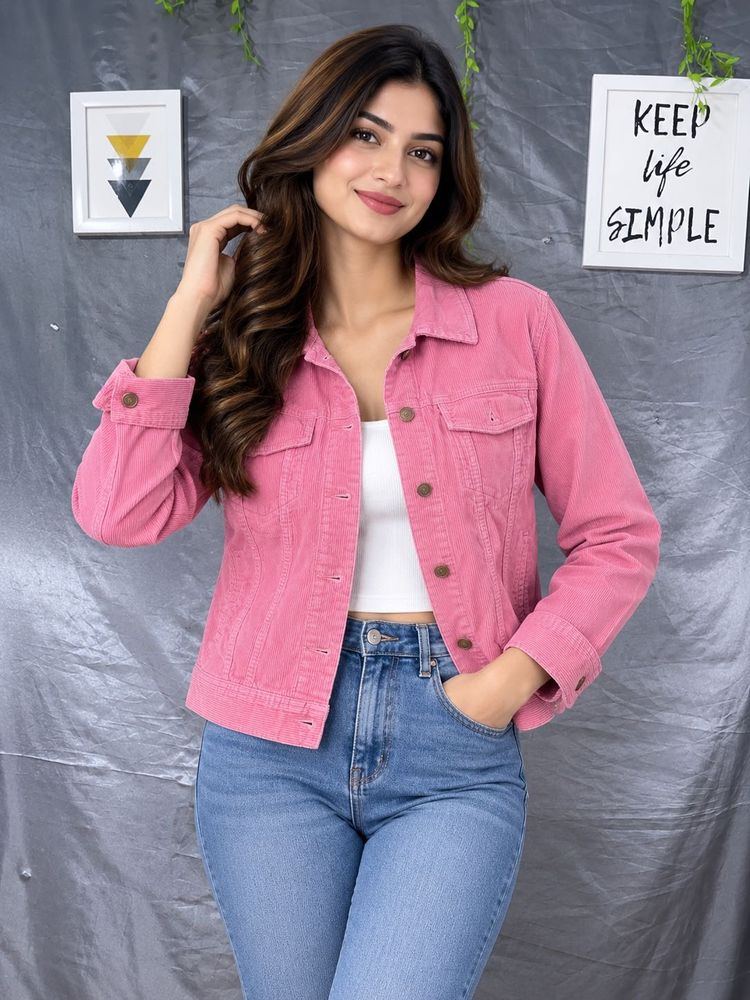 Old navy Vintage Pink Corduroy denim Jacket