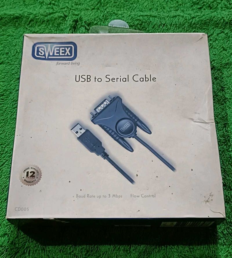 Sweex USB to Serial cable converts port-to RS232