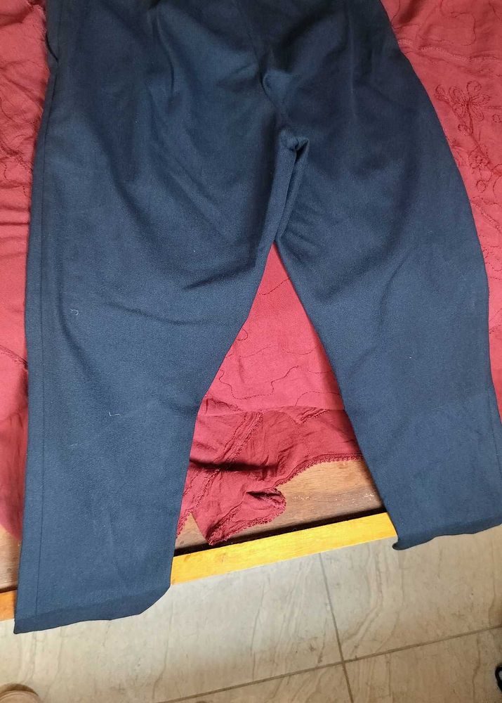 Dark Blue Casual Pants