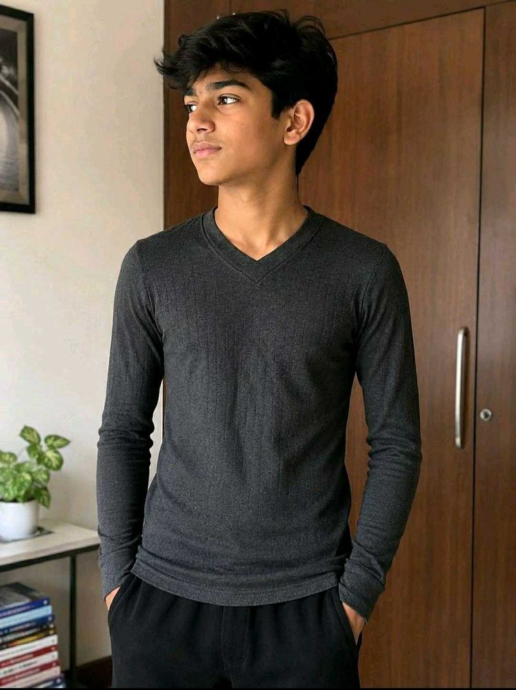 Macho Winter Innerwear for Kids Charcoal Cotton