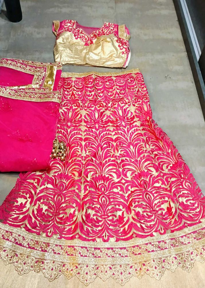 Women Wedding Net Lehenga Choli