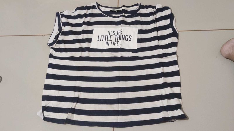 Striped T-Shirt with Graphic Print