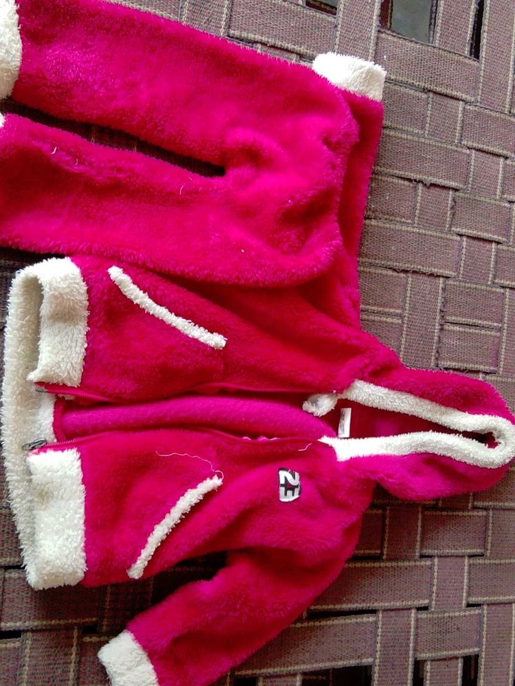 Cozy Pink Fleece Tracksuit Set