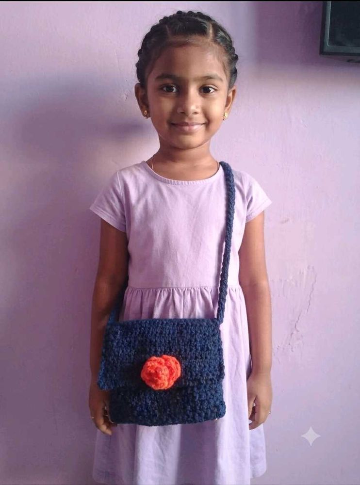 Cute Crochet Sling Bag for Kids
